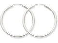 FJC Finejewelers 14k White Gold Polished Endless 2mm Hoop Earrings