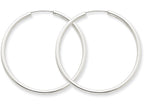 FJC Finejewelers 14k White Gold Polished Endless 2mm Hoop Earrings