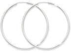 FJC Finejewelers 14k White Gold Polished Endless 2mm Hoop Earrings