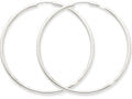 FJC Finejewelers 14k White Gold Polished Endless 2mm Hoop Earrings
