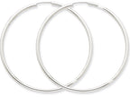 FJC Finejewelers 14k White Gold Polished Endless 2mm Hoop Earrings