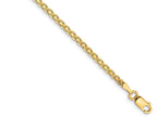 FJC Finejewelers 14 kt Yellow Gold 2mm Lightweight Flat Chain Anklet