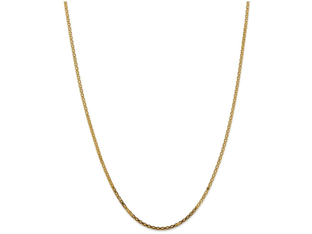 FJC Finejewelers 16 Inch 14k Yellow Gold 2mm Light Weight Handmade Flat Chain Necklace