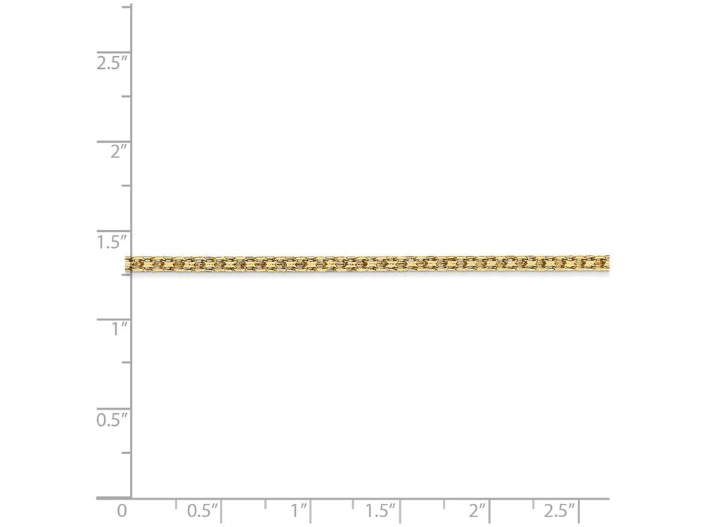 FJC Finejewelers 20 Inch 14k Yellow Gold 2mm Lightweight Handmade Flat Chain Necklace
