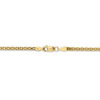 FJC Finejewelers 14 kt Yellow Gold 2mm Lightweight Flat Chain Anklet