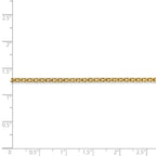 FJC Finejewelers 14 kt Yellow Gold 2mm Lightweight Flat Chain Anklet
