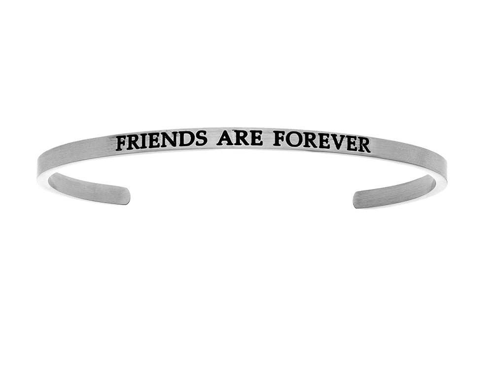 Intuitions Stainless Steel friends Are Forever Cuff Bangle