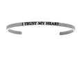 Intuitions Stainless Steel i Trust My Heart Cuff Bangle