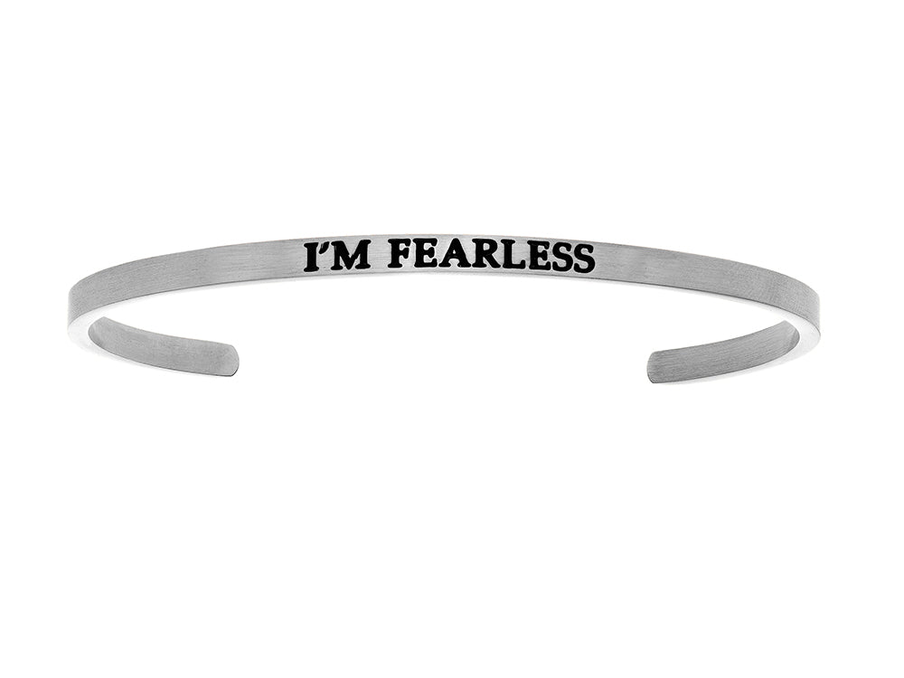 Intuitions Stainless Steel i’m Fearless Cuff Bangle