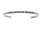 Intuitions Stainless Steel i'm A Hopeless Romantic Cuff Bangle