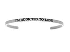 Intuitions Stainless Steel i'm Addicted To Love Cuff Bangle