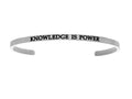 Intuitions Stainless Steel knowledge Is Power Cuff Bangle