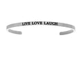 Intuitions Stainless Steel live Love Laugh Cuff Bangle