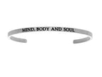 Intuitions Stainless Steel mind, Body And Soul Cuff Bangle