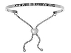 Intuitions Stainless Steel attitude Is Everything Adjustable Friendship Bracelet