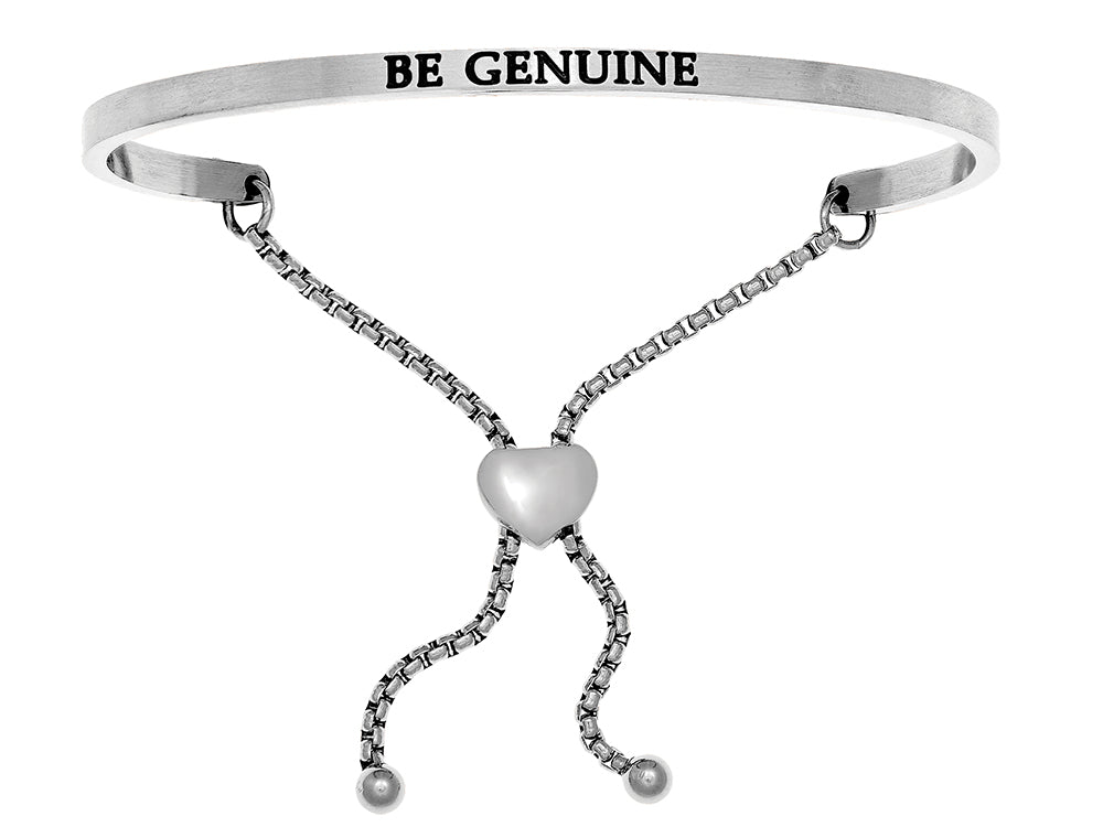 Intuitions Stainless Steel be Genuine Adjustable Friendship Bracelet