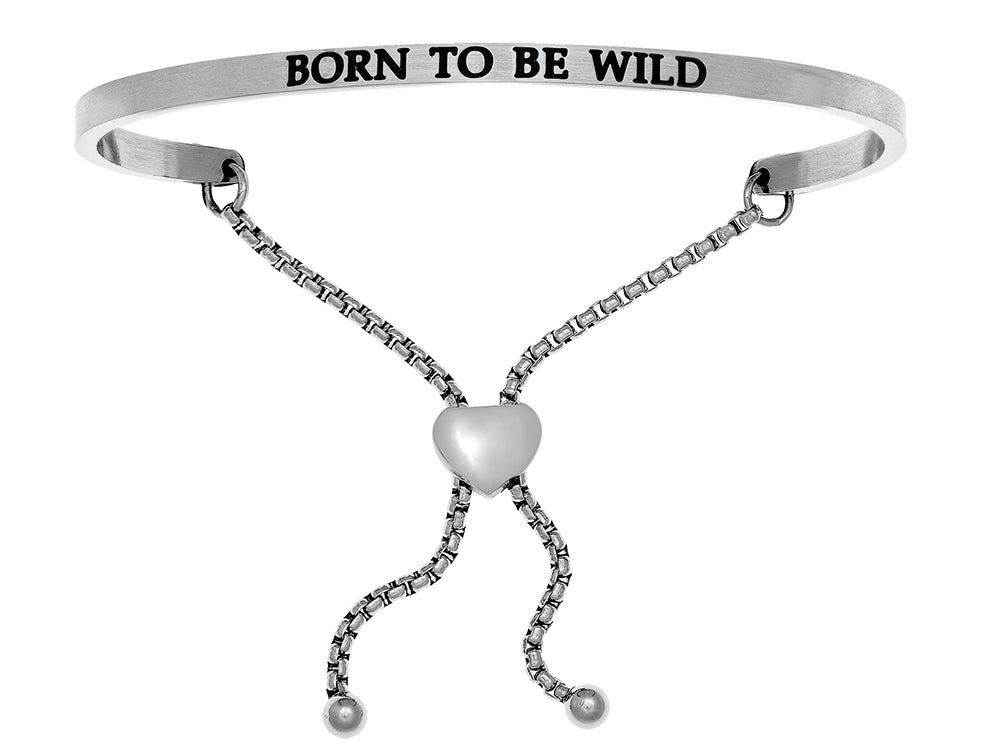 Intuitions Stainless Steel born To Be Wild Adjustable Friendship Bracelet