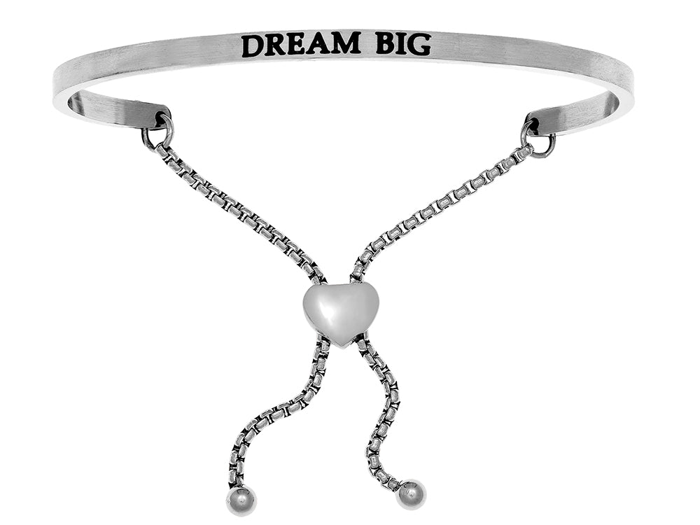 Intuitions Stainless Steel dream Big Adjustable Friendship Bracelet