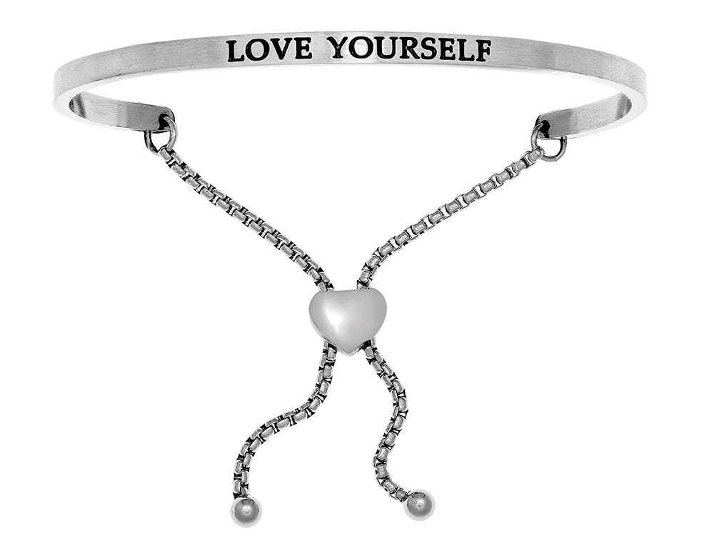 Intuitions Stainless Steel love Yourself Adjustable Friendship Bracelet