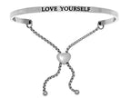 Intuitions Stainless Steel love Yourself Adjustable Friendship Bracelet