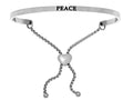 Intuitions Stainless Steel peace Adjustable Friendship Bracelet