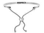 Intuitions Stainless Steel respect Adjustable Friendship Bracelet