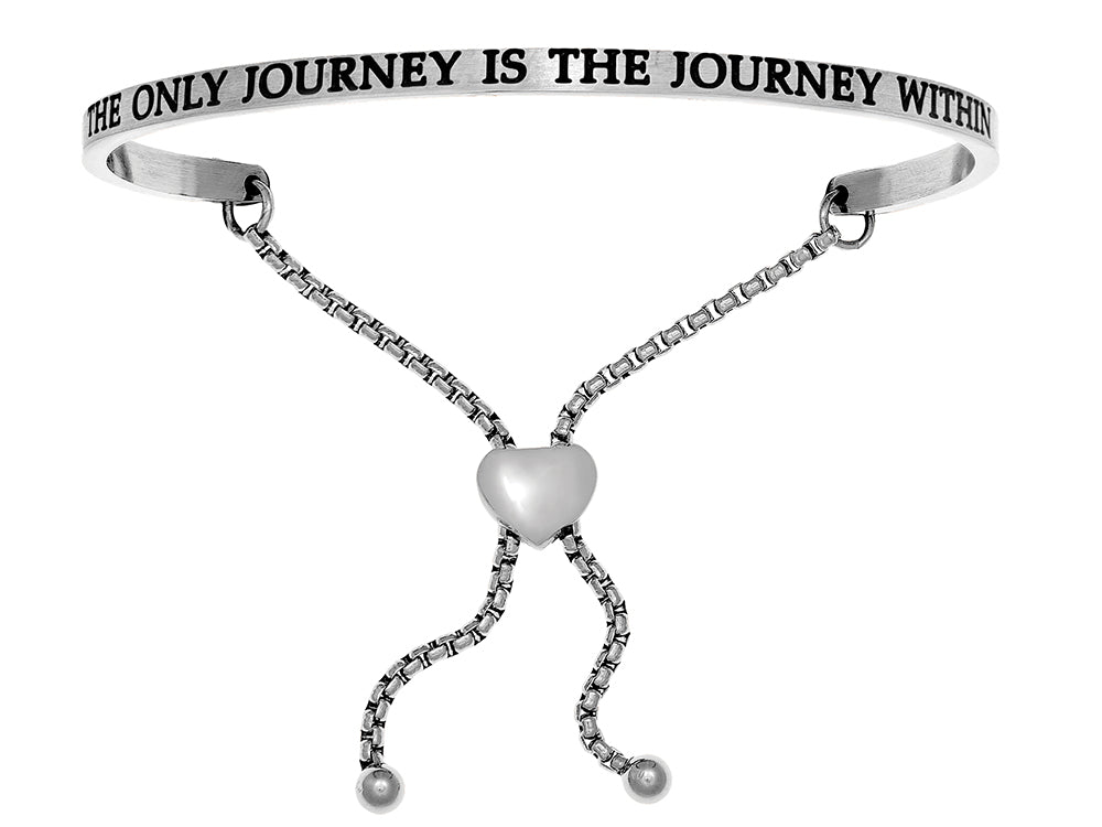 Intuitions Stainless Steel the Only Journey Is The Journey In Adjustable Friendship Bracelet