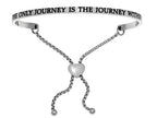 Intuitions Stainless Steel the Only Journey Is The Journey In Adjustable Friendship Bracelet