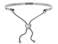 Intuitions Stainless Steel xoxo Adjustable Friendship Bracelet