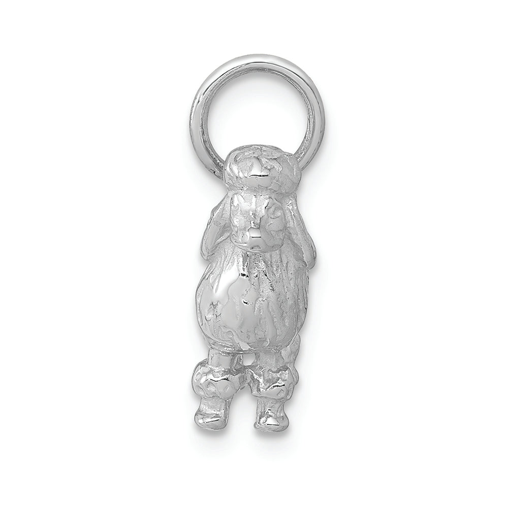 FJC Finejewelers 14k White Gold Solid 3d Poodle Charm