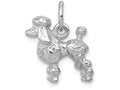 FJC Finejewelers 14k White Gold Solid 3d Poodle Charm