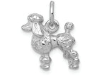 FJC Finejewelers 14k White Gold Solid 3d Poodle Charm
