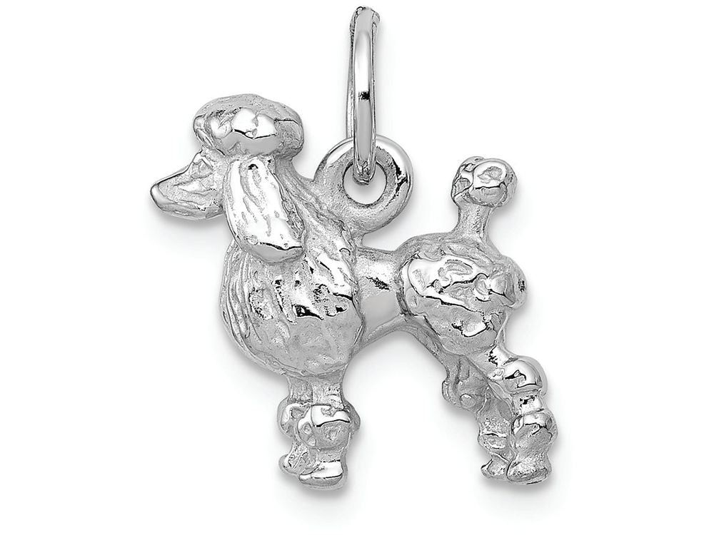 FJC Finejewelers 14k White Gold Solid 3d Poodle Charm
