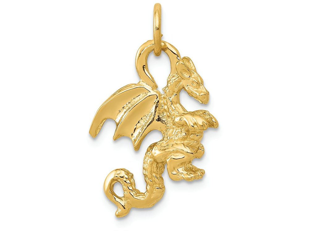 FJC Finejewelers 14k Yellow Gold Solid Polished 3d Dragon Charm
