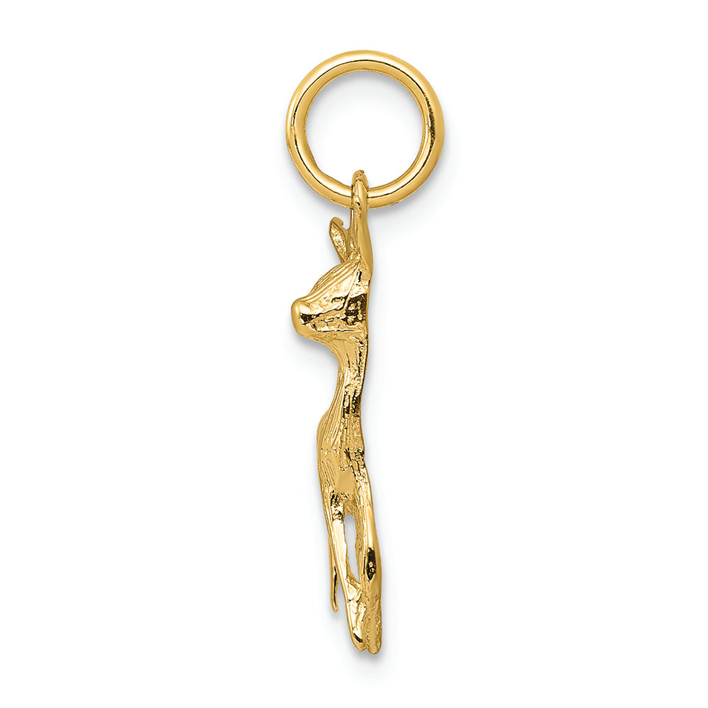 FJC Finejewelers 14k Yellow Gold Polished Open-backed Deer Charm