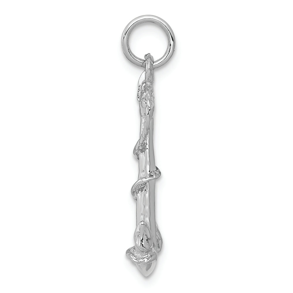 FJC Finejewelers 14k White Gold Solid Polished 3d Anchor Charm