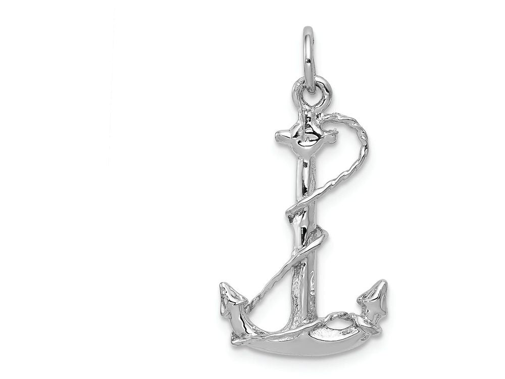 FJC Finejewelers 14k White Gold Solid Polished 3d Anchor Charm