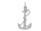 FJC Finejewelers 14k White Gold Solid Polished 3d Anchor Charm