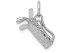 FJC Finejewelers 14k White Gold Solid Polished 3d Golf Bagclubs Charm
