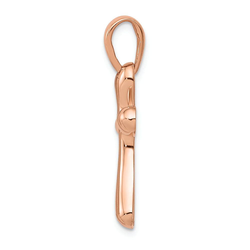 FJC Finejewelers 14k Rose Gold Freeform Cross Charm