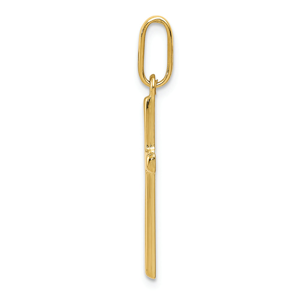 FJC Finejewelers 14k Yellow Gold Hollow Cross Charm