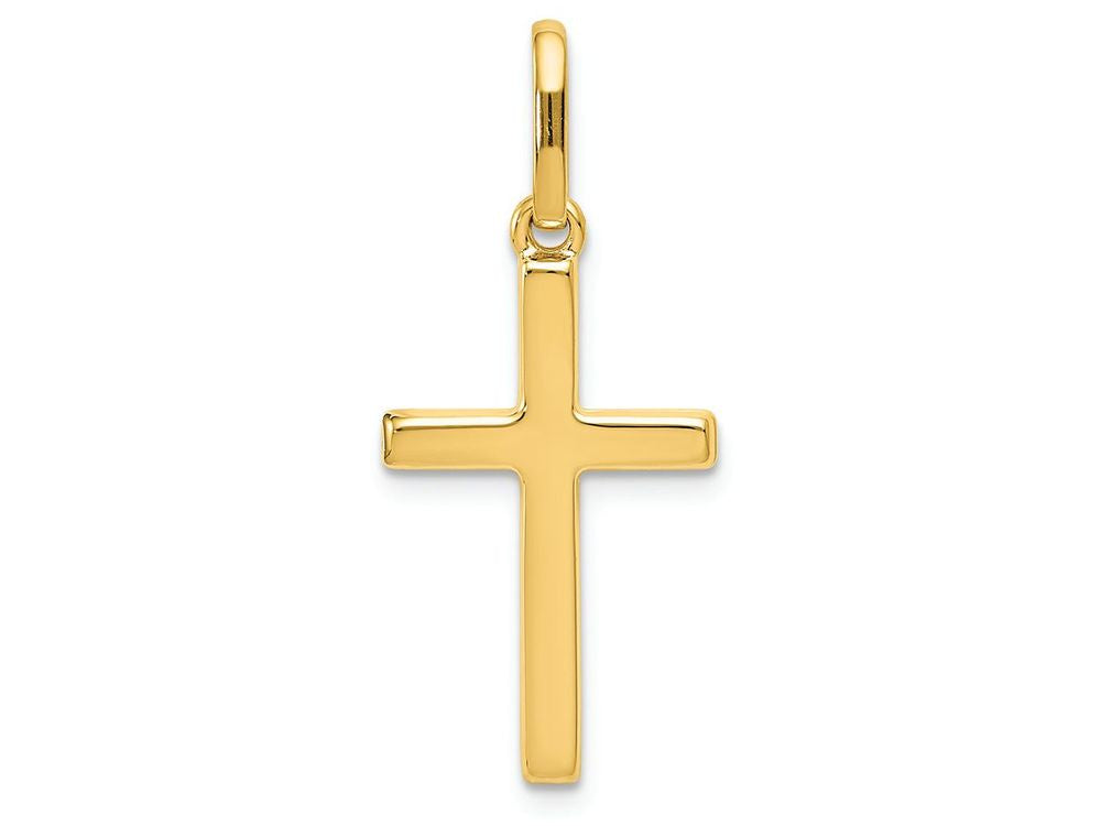 FJC Finejewelers 14k Yellow Gold Hollow Cross Charm