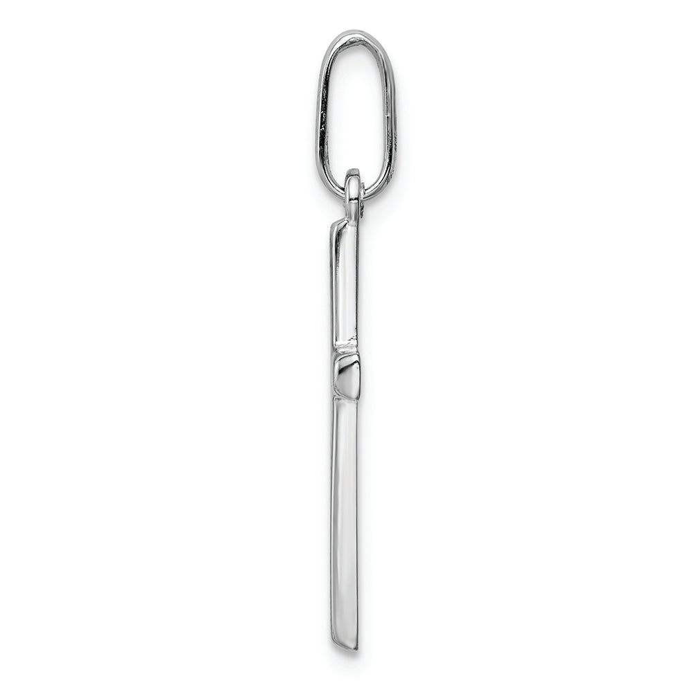 FJC Finejewelers 14k White Gold Hollow Cross Charm