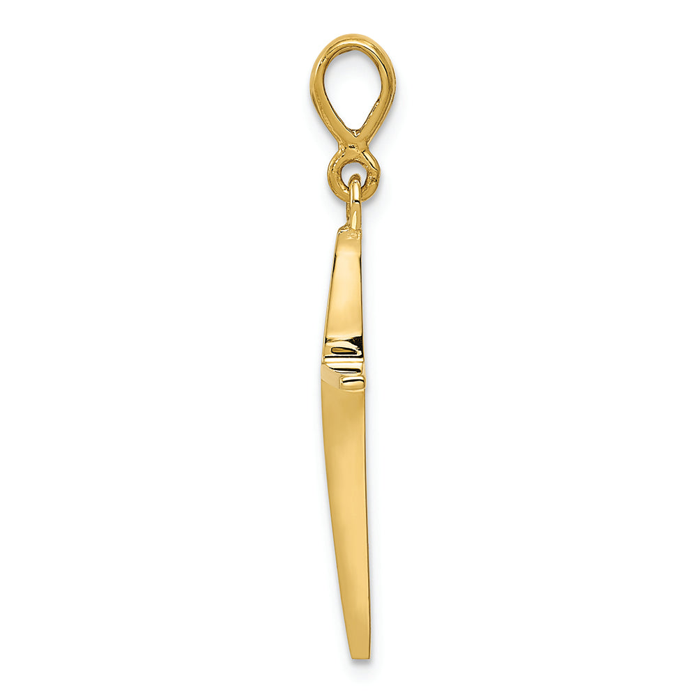 FJC Finejewelers 14k Yellow Gold Polished Cross Charm