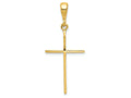 FJC Finejewelers 14k Yellow Gold Polished Cross Charm