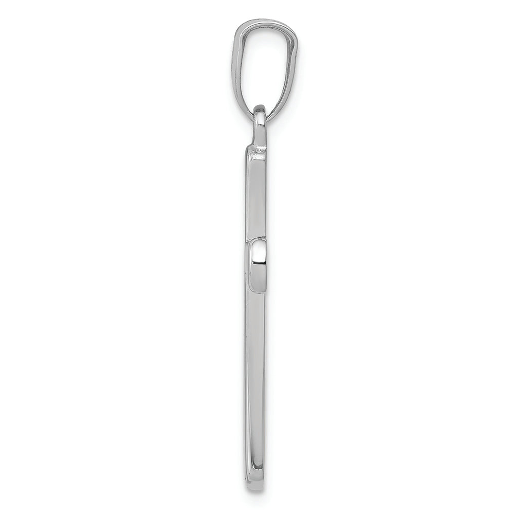 FJC Finejewelers 14k White Gold Hollow Cross Charm