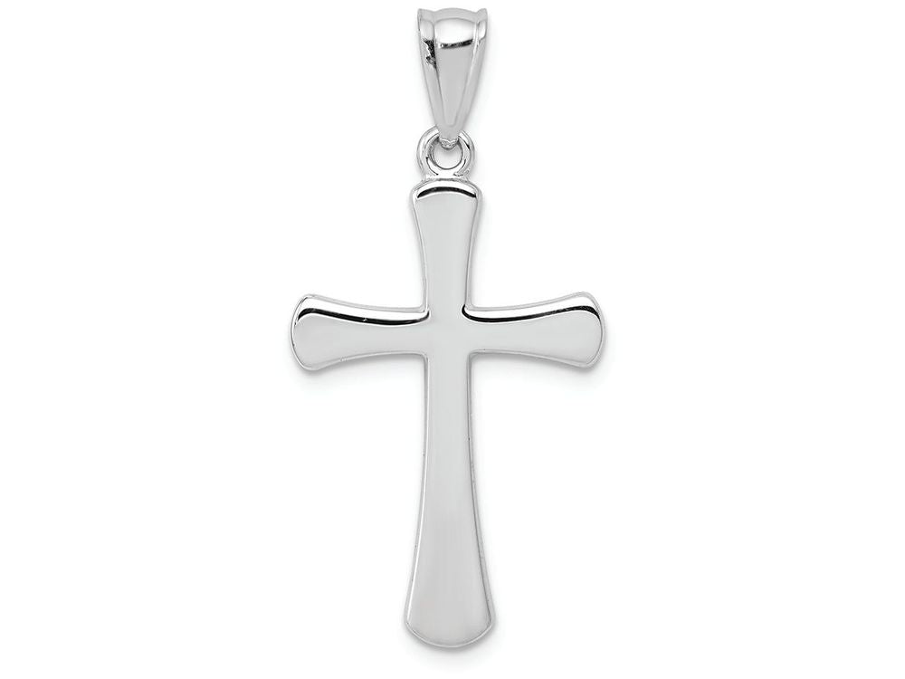 FJC Finejewelers 14k White Gold Hollow Cross Charm