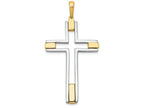 FJC Finejewelers 14k Two-tone Gold Fancy Cross Charm