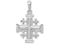 FJC Finejewelers 14k White Gold Jerusalem Cross Charm