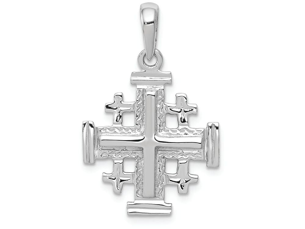 FJC Finejewelers 14k White Gold Jerusalem Cross Charm